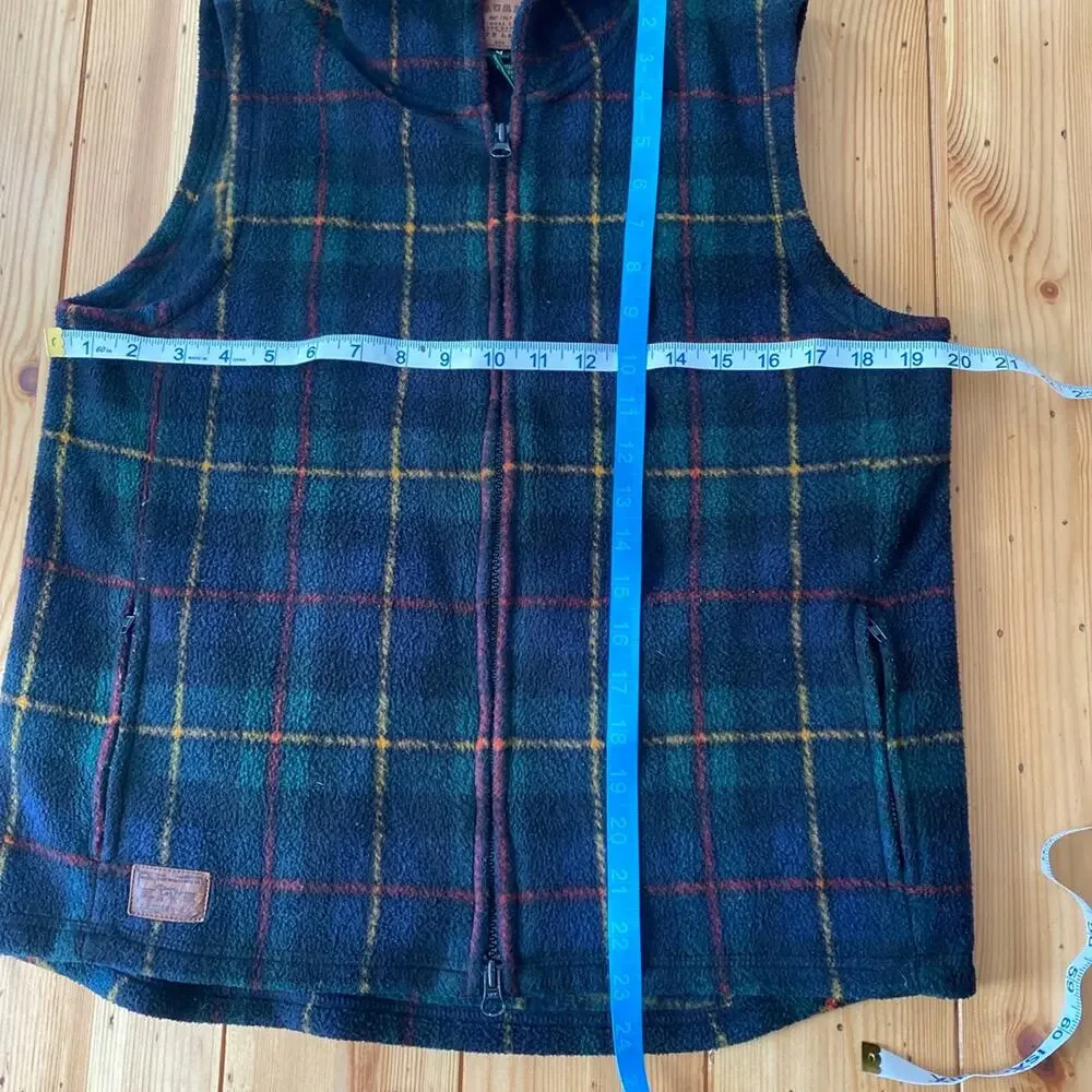 Lauren Ralph Lauren Multicolor Plaid Fleece Vest size medium